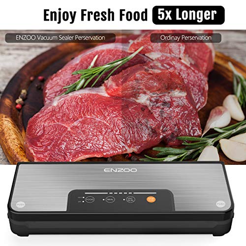 Vacuum Sealer Machine, ENZOO Automatic Vacuum Machine 80Kpa for Food