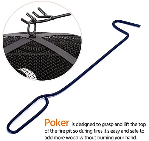 30\'\' Fire Pit Outdoor Wood Burning Fire Pits Steel BBQ Grill Wood Burning Outdoor Fireplace Garden Beaches Camping