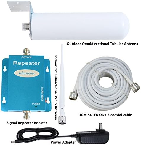Phonelex ATT T-Mobile Cell Phone Signal Booster Repeater 4G LTE 700Mhz FDD Cell Phone Booster Mobile Signal Amplifier (Whip&Yagi E)