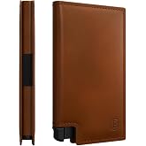 Ekster Parliament Pop Up Minimalist Wallet for Men - Leather Wallets - Sand | Mens Wallets Leather - RFID Blocking Card Holder Wallet with Push Button and Card Ejection - Leather Wallet - Easy Access