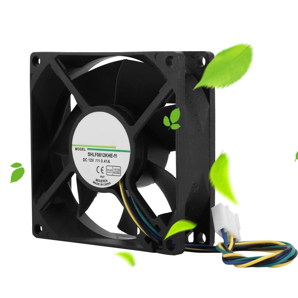Socobeta Cooling Fan Standard Case Fan SHLF0812KHE-11 DC12V 0.41A 8CM 4Pin PWM Temperature Control Chassis Cooling Fan Cooler