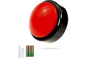 Ljdskez Simple Talking Clock Button,0 dB,Talking Alarm Clock with Volume Control,Push Button Talking Clock for Elderly Blind Visually Impaired Deaf Senior Dementia,Comes with Bump Dots (Red)