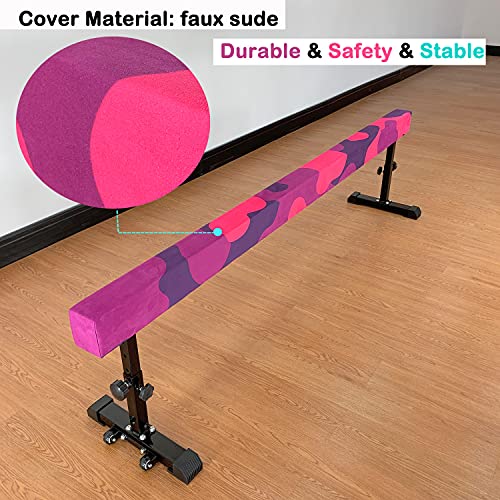 MARFULA 8 Feet Adjustable Gymnastics Balance Beam Gymnastics Training Equipment For Kids Home