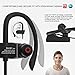 Bluetooth Headphones, Wireless Sports Earphones Waterproof HD Stereo Sweat Proof Earbuds for Workout 8 Hour Battery Noise Cancelling CVC 6.0 Headsets and Soft Security Hooks