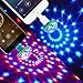 Mini USB Disco Party Light, Mobile Phone Sound Activated Lights Crystal Magic Ball Portable Strobe Lamp 7 Modes Stage Light with Listen music, Dance, Parties LED decorations for IPhone Android and All