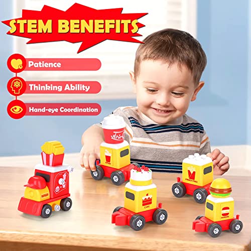 Building Train Robot Toys for 3 4 Year Old Boys Gifts, Take Apart Car