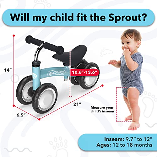 GOMO Sprout Balance Bike 1 Year Old, Baby Balance Bike 1+ Year Old