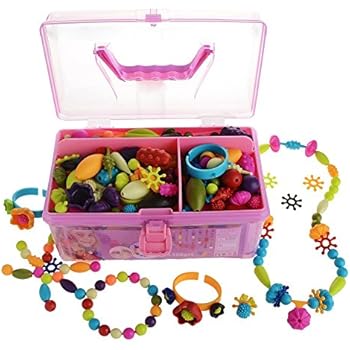 Gili Pop Beads, Jewelry Making Kit for 4, 5, 6, 7 Year Old Little Girls, Arts and Crafts Toys for Kids Age 4yr-8yr, Necklace Bracelet Creativity Snap Set, Top Best Christmas Birthday Gifts (500pcs)