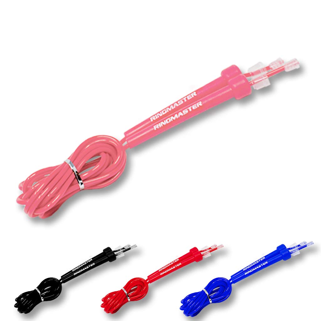 RingMaster Sports Ndure 1000 Jump Rope Skipping Adjustable PVC Fitness Boxing Cardio Speed Training (Pink)