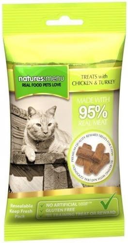 3XNatures Menu Cat Treats Real Meat Chicken & Turkey 60g