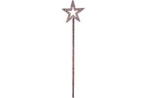LVVXIXI 1PCS Star Wand, Pentagram Plastic Magic Wand, Role Play Costume Accessories, Halloween Show Props for Girls Princess, Elf, Witch