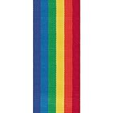 Offray Rainbow Stripe Craft Ribbon, 7/8-Inch Wide by 10-Yard Spool, Rainbow