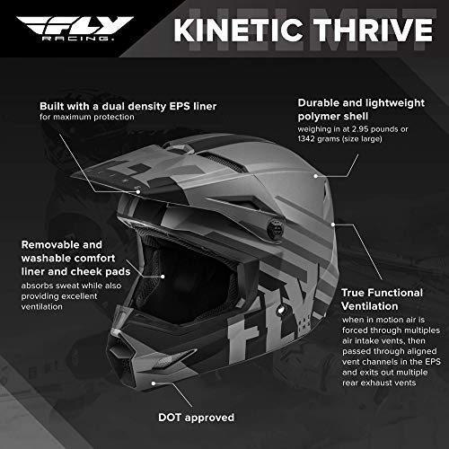 FLY Racing Kinetic Thrive Helmet, Full 