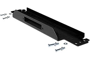 Rough Country Winch Mounting Plate for 1987-2006 Jeep Wrangler TJ/YJ - 1189, Front, Black