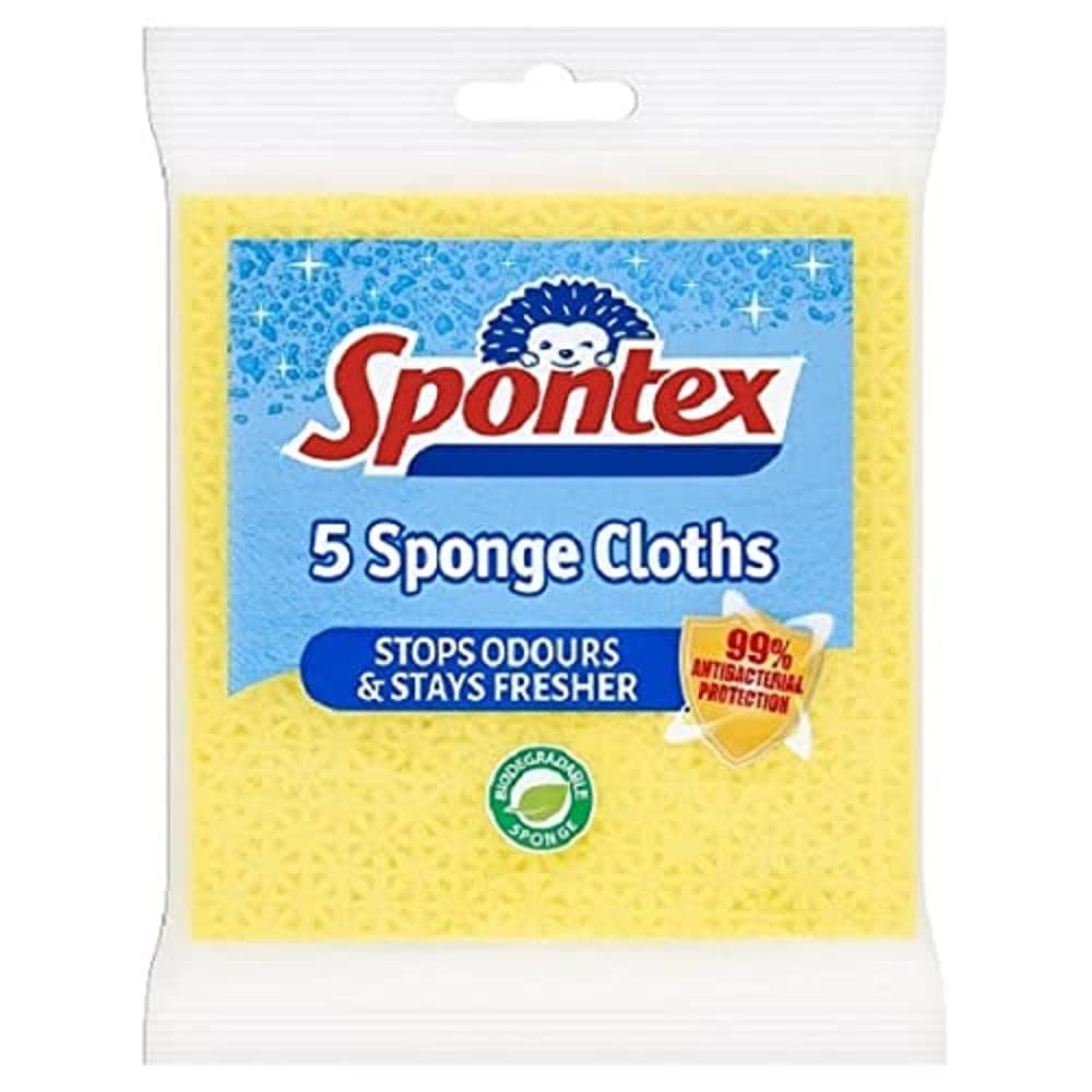 Spontex Sponge Cloths, Pack of 5