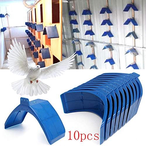 10Pcs Dove Rest Stand,Pigeon Rest Stand Frame Grill Dwelling Plastic V-Shaped Perches Dove Roost Stand Bird Support Accessories(blue)