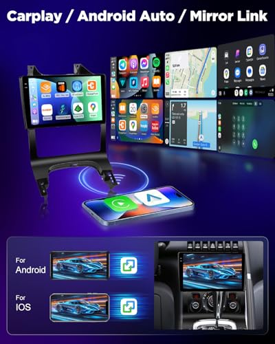 NHOPEEW 4+128G Android Car Radio for Peugeot 3008 2009-2015 with Wireless Carplay and Android Auto – 9 Inch Screen Supports WiFi GPS Steering Wheel Controls + Rear View Camera, Canbus