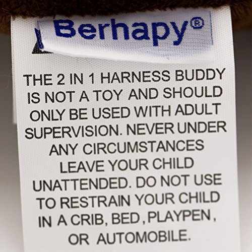 Berhapy 2 in 1 Orangutan Toddler Backpack Harness with Safety Leash for Children’s Walking