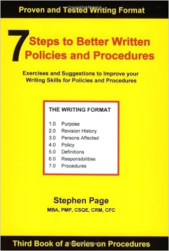 7 Steps To Better Written Policies And Procedures Stephen