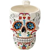 Pacific Giftware Colorful Day of The Dead Skull Drinking Mug Home Decor