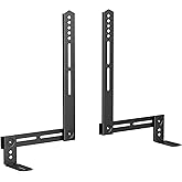 USX MOUNT Soundbar Mount Sound Bar TV Mount for Mounting Above or Under TV, Sound Bar Mount Up to 13.2 lbs, Two Removable and Lockable Hooks for Back or Bottom Holes