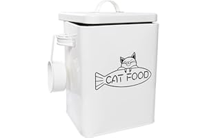 Vumdua Dog and Cat Food Storage Container, Farmhouse Pet Food Containers with Lid and Dry Food Scoop, Durable Airtight Great Gift for Pet Owners