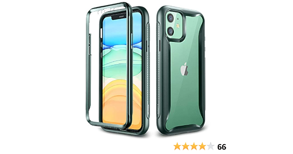 Amazon Com Esr Fusion Shield 360 Designed For Iphone 11 Case Rugged Clear Full Body Bumper Case Built In Screen Protector Shock Absorbing All Around 360 Degree Coverage For Iphone 6 1 Green Cell Phones Accessories