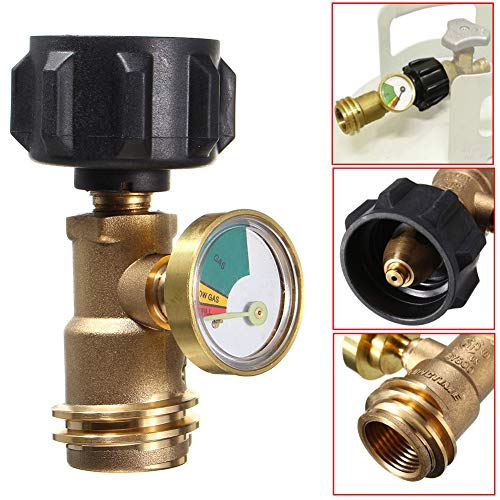 Measurement & Analysis Instruments,dezirZJjx Propane Tank Gauge,Propane Gas Level Indicator Gauge BBQ Grill Tank Pressure Meter Brass Adapter