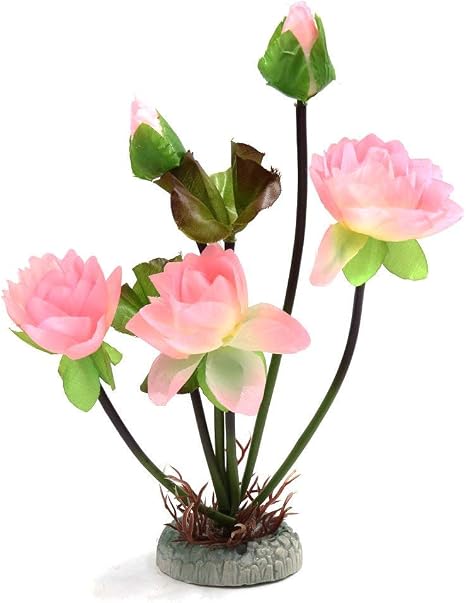 Amazon Co Jp Chf Hf プラスチック花の咲く植物金魚鉢水槽水中風景インテリアのw 加重ベース ホーム キッチン