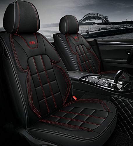 HZWZ New 2019 Leather Car Seat Cover 5 Seats Full Set (Airbag Compatible),D