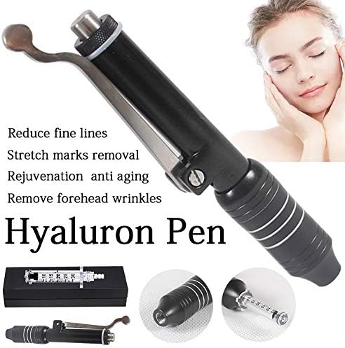 CUJJK Hialuron Pen Mesotherapy Guns(A:15 Ampoule Head) No Needle Injection Hyaluronic Serum Pen for Anti-Wrinkle Skin Rejuvenation,B