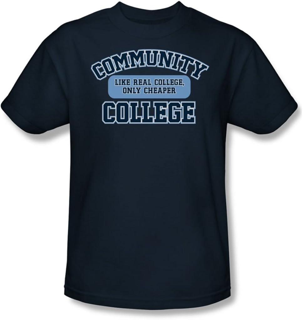 Community College Mens TShirt In Navy Amazon.co.uk Clothing