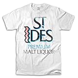 St Ides Malt Liquor Mens White T-shirt