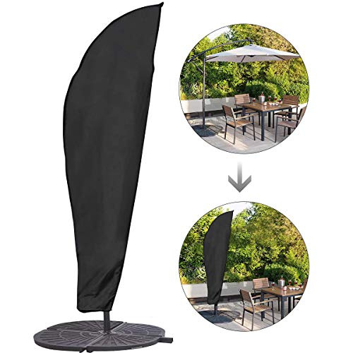 YueYueZouÂ® Patio Umbrella Cover, Offset Covers for 9ft to 13ft Cantilever Outdoor Umbrellas, 420D Fabric w/Zipper