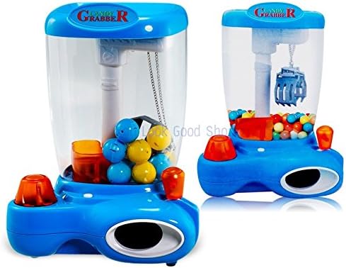 Novel Mini Candy Grabber Desktop Doll Candy Catcher Claw Machine (Blue)