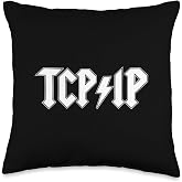 Funny Network Engineer Cybersecurity IT Support TCP IP Coder Throw Pillow