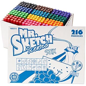 Mr Sketch Scented Stix Markers Fine Tip Assorted Colors 216 Count