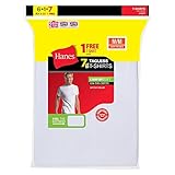 Hanes Men's White TAGLESS ComfortSoft Crewneck Undershirt 7-Pack (Includes 1 Free Bonus Cr