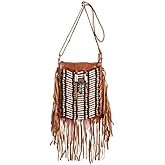 Boho Bag Square S | Real Leather | Fringe Purse | Bohemian Bags