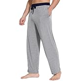 WiWi Viscose from Bamboo Mens Pajama Pants Soft Lounge Bottoms Sweatpants Sleep Pant Drawstring with Pockets S-XXL
