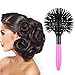 Vinmax 3D Hair Brush,360 Degree Ball 3D Bomb Curl Brush - Hot Curling Tangle Brush Styling Salon Round Hair Curling Comb Tool(Pink)