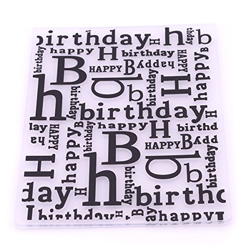 CH Happy Birthday Plastic Embossing Folders For DIY Scrapbooking Paper Craft/Card Making Decoration Supplies - Thumbnail 2