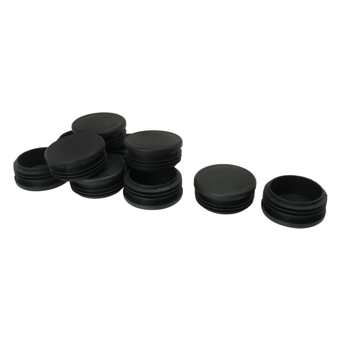 Sourcingmap 50mm 2" OD Plastic Tube Inserts Pipe End Cover 10pcs, Caps 1.81"-1.89" Inner Dia, for Furniture Stools Steel Legs Bung