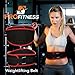 ProFitness Weightlifting Belt (6-Inch-Wide) – Proper Weight lifting Form – Unisex Back Support for Cross Training Exercises, Powerlifting Workouts (Black/Red, Medium)