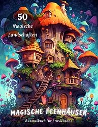 Magische Feenhäuser Ausmalbuch für