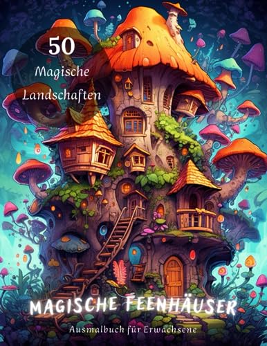 Magische Feenhäuser Ausmalbuch für