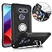 TechVibe LG V30 Case, Slim Drop Protection Cover, Ring Grip Holder Stand, For LG V30 (2017) - Black