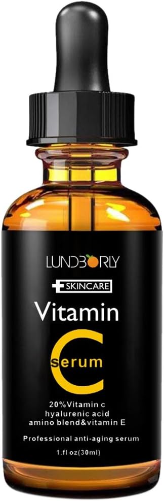 Atoking Vitamin C Serum, Anti-Aging Anti Wrinkle Brighten Skin Firming Skincare Hyaluronic Acid Essential Oil (Vitamin C Facial Serum)