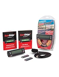 Medidor 3 en 1 ScanGauge ultracompacto: computadora automotriz con calibrador digital de combustible en tiempo real, personalizables, Negro