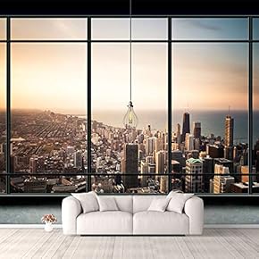 Wall Murals for Bedroom Japanese Style Grid Door View Large Removable Wallpaper Peel and Stick Wall Stickers - 66x96 inches